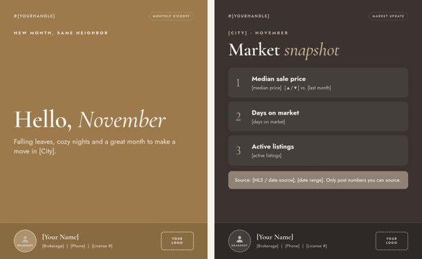 Neutral Luxury palette sample graphics