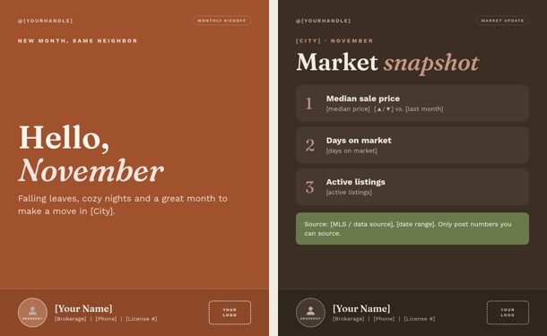 Warm Earth palette sample graphics